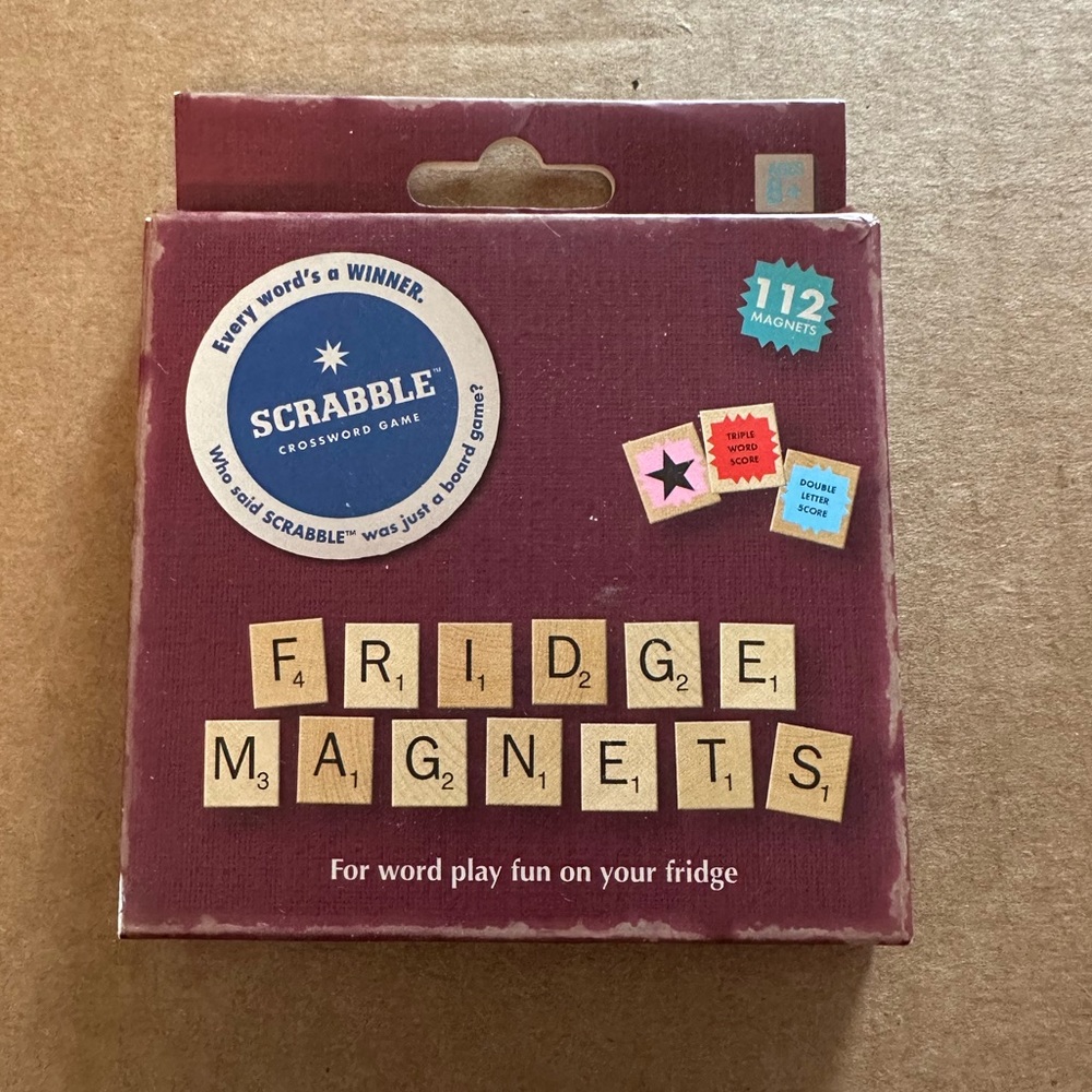 Refrigerator Scrabble Game Magnents- New in Box